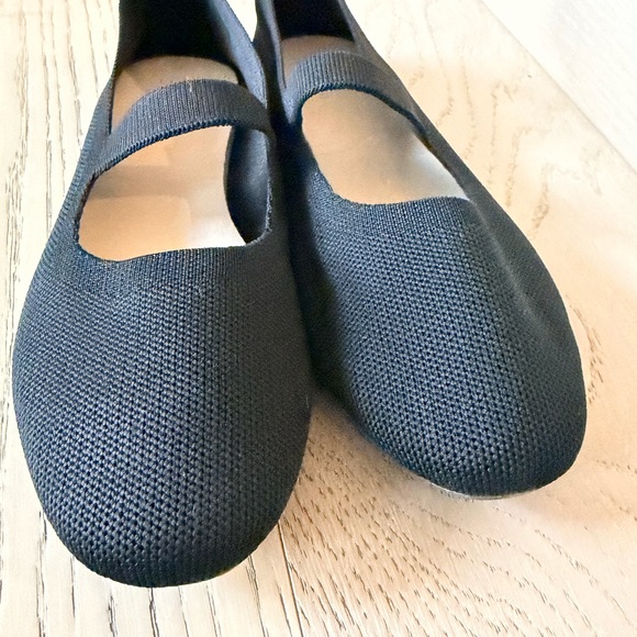 Black Fabric Mary Jane Flats - Picture 6 of 6